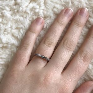 Bow Pandora ring, sterling silver